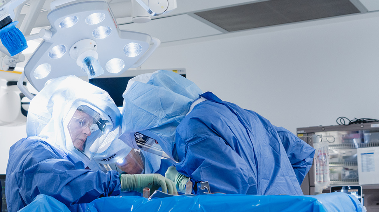 Operating room during Georgina's surgery
