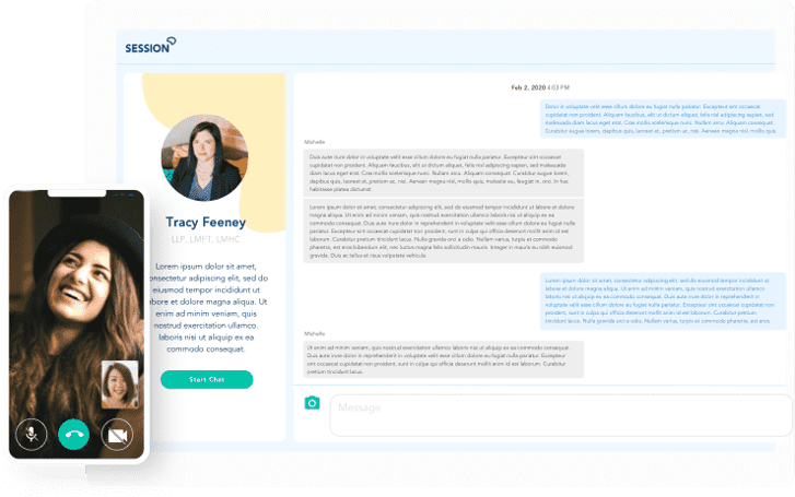Desktop preview of the Session app