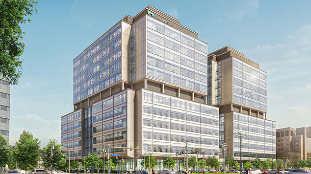 Rendering of the new neuro building.